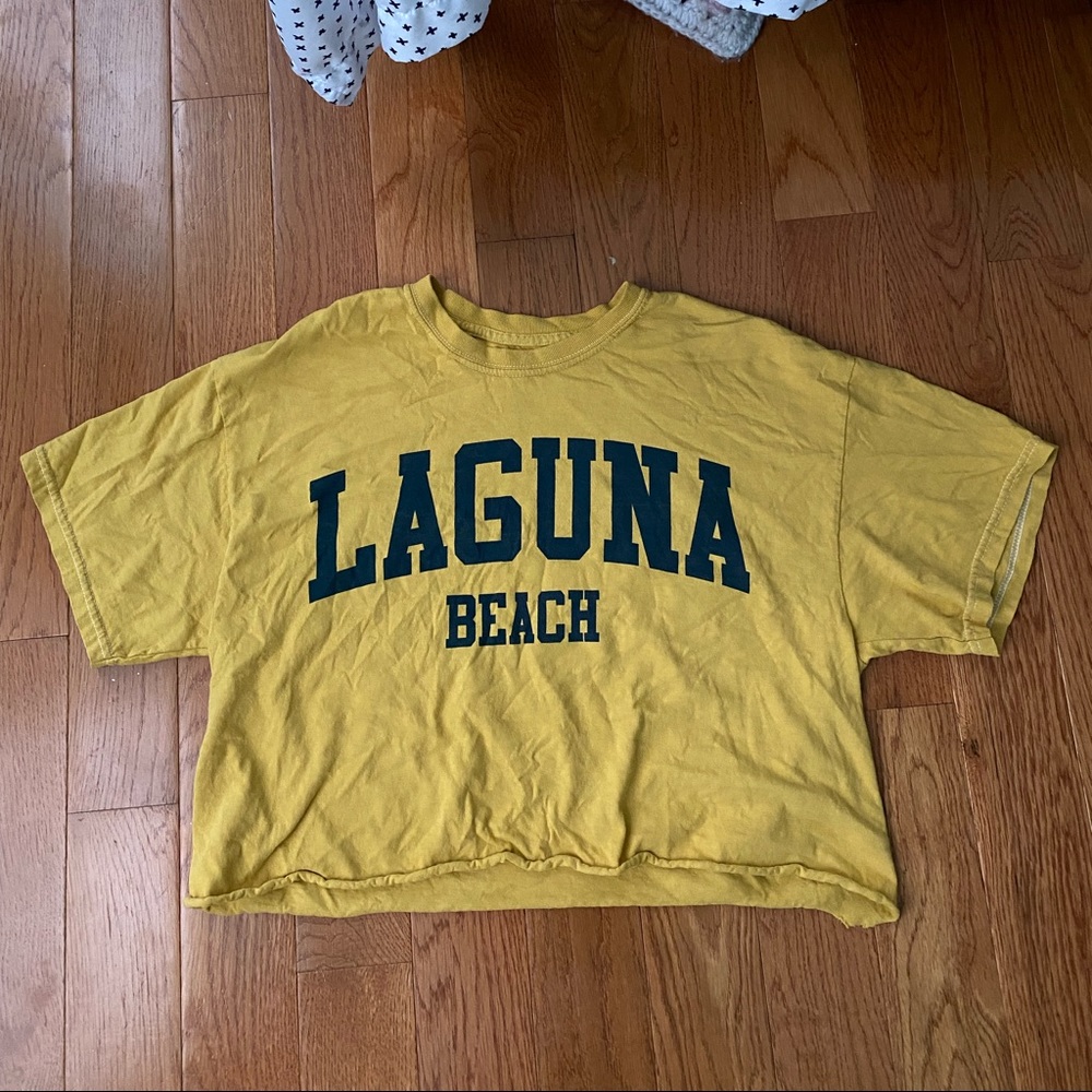 Yellow Laguna beach crop top